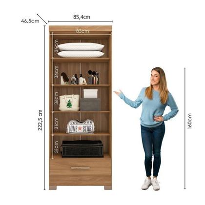 Imagem de Quarto Modulado 3 Peças 6 Portas 3 Gavetas com Espelhos Smart Plus