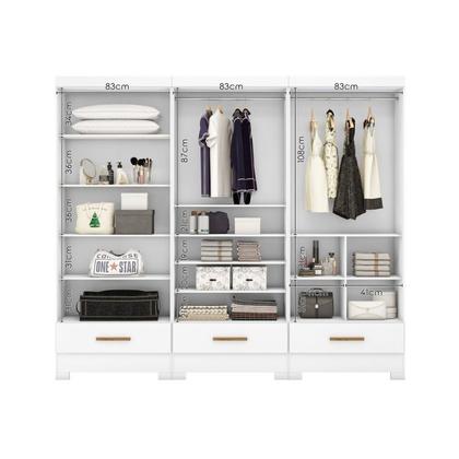 Imagem de Quarto Modulado 3 Peças 6 Portas 3 Gavetas Smart Plus
