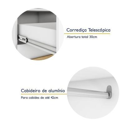 Imagem de Quarto Modulado 3 Peças 6 Portas 3 Gavetas Smart Plus