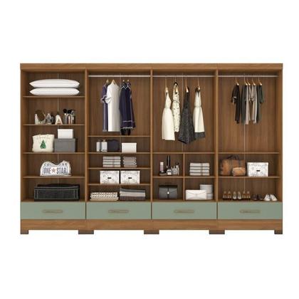 Imagem de Quarto Modulado 4 Peças 8 Portas 4 Gavetas Smart Plus