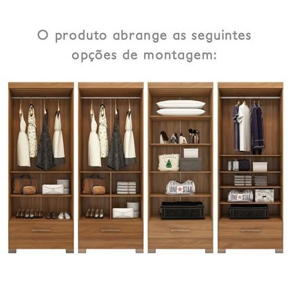 モカ　4個セット⑧ Quarto Modulado 4 Peças 8 Portas 4 Gavetas Smart Plus - Espresso