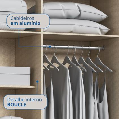 Imagem de Quarto Modulado Casal 10 Portas 3 Gavetas Infinity Móveis Castro