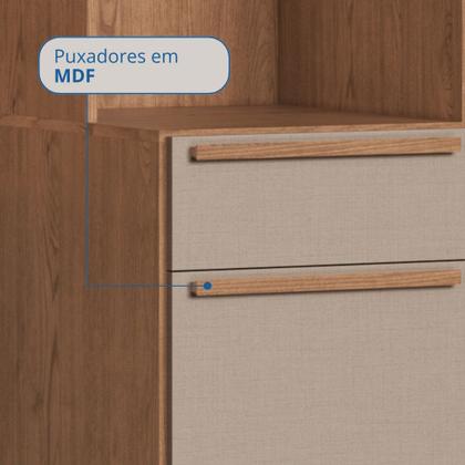 Imagem de Quarto Modulado Casal 10 Portas 3 Gavetas Infinity Móveis Castro