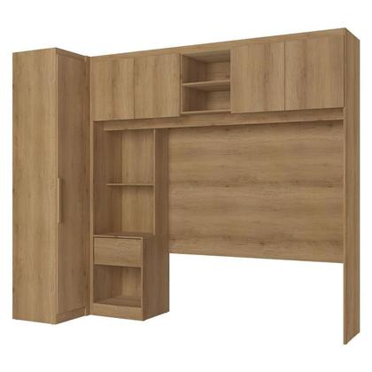 Imagem de Quarto Modulado Casal 5 Portas 2 Peças Modulare Capuccino Acetinado - THB