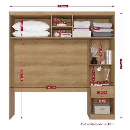 Imagem de Quarto Modulado Casal 5 Portas 2 Peças Modulare Capuccino Acetinado - THB
