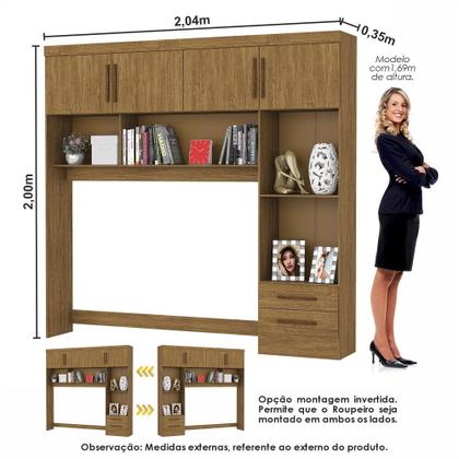 Imagem de Quarto Modulado Casal 6 Portas Belém Carioca Móveis