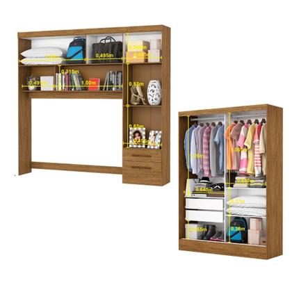 Imagem de Quarto Modulado Casal 6 Portas Belém Carioca Móveis