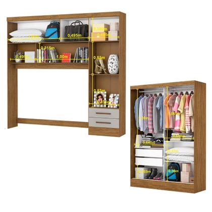 Imagem de Quarto Modulado Casal 6 Portas Belém Carioca Móveis