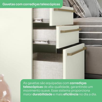 Imagem de Quarto Modulado Casal 9 Portas 3 Gavetas Canto Oblíquo Areia
