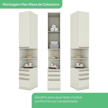 Imagem de Quarto Modulado Casal 9 Portas 3 Gavetas Canto Oblíquo Areia