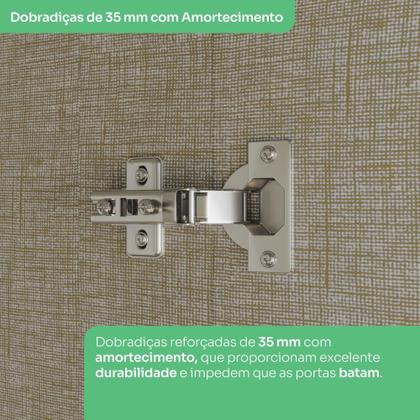 Imagem de Quarto Modulado Casal 9 Portas 3 Gavetas Canto Oblíquo Areia