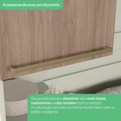 Imagem de Quarto Modulado casal 9 Portas 6 Gavetas Canto Oblíquo Areia