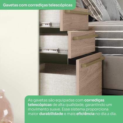 Imagem de Quarto Modulado casal 9 Portas 6 Gavetas Canto Oblíquo Areia