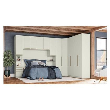 Imagem de Quarto Modulado Casal Ambiente 3.2 New Predileto 7 Peças Areia - Henn