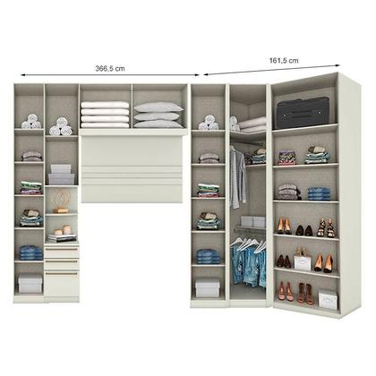Imagem de Quarto Modulado Casal Ambiente Composição 3 New Predileto 6 Peças Areia - Henn