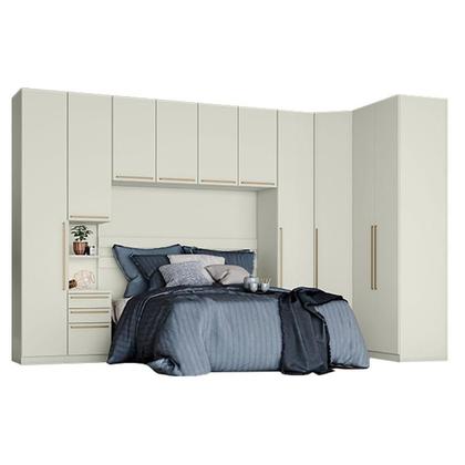 Imagem de Quarto Modulado Casal Ambiente Composição 3 New Predileto 6 Peças Areia - Henn