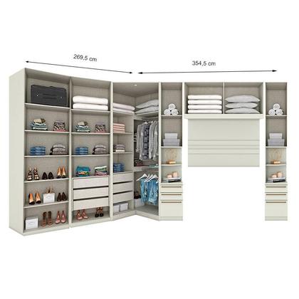 Imagem de Quarto Modulado Casal Ambiente Composição 6 New Predileto 6 Peças Areia - Henn