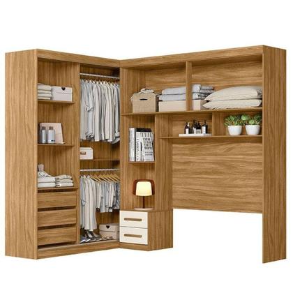 Imagem de Quarto Modulado Casal Ambiente Florença Freijó Off White - Moval