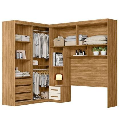 Imagem de Quarto Modulado Casal Ambiente Florença Freijó Off White - Moval