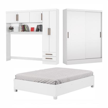 Imagem de Quarto Modulado Casal com Cama 7 Portas Belém Carioca Móveis