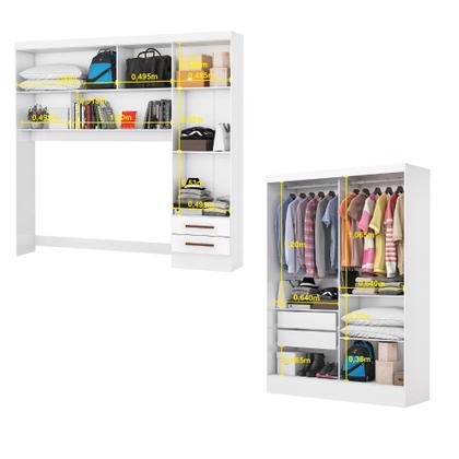 Imagem de Quarto Modulado Casal com Espelho 6 Portas Belém Carioca Móveis