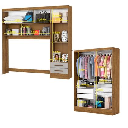 Imagem de Quarto Modulado Casal com Espelho 6 Portas Belém Carioca Móveis