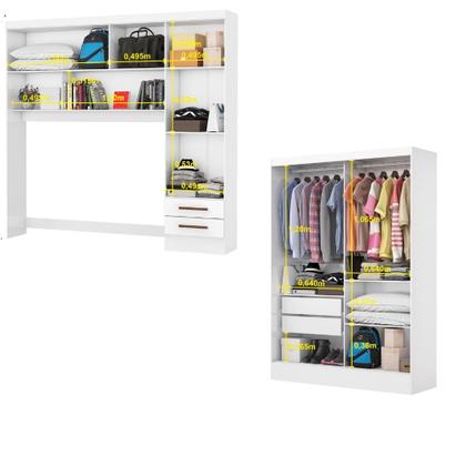 Imagem de Quarto Modulado Casal com Espelho 6 Portas Belém Plus Carioca Móveis