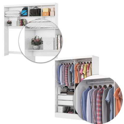 Imagem de Quarto Modulado Casal com Espelho 6 Portas Belém Plus Carioca Móveis