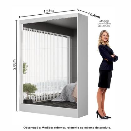 Imagem de Quarto Modulado Casal com Espelho 7 Portas Belém Premium Carioca Móveis