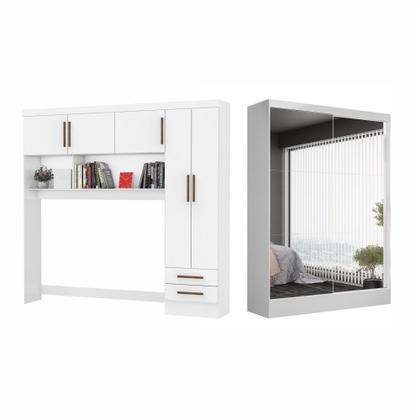 Imagem de Quarto Modulado Casal com Espelho 7 Portas Belém Premium Carioca Móveis