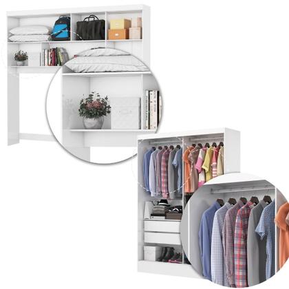 Imagem de Quarto Modulado Casal com Espelho 7 Portas Belém Premium Carioca Móveis