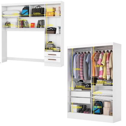 Imagem de Quarto Modulado Casal com Espelho 7 Portas Belém Premium Carioca Móveis