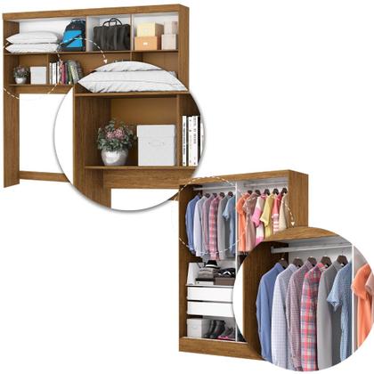 Imagem de Quarto Modulado Casal com Espelho e Cama 6 Portas Belém Plus Carioca Móveis