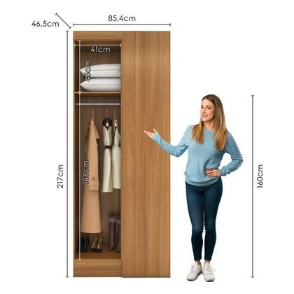 Imagem de Quarto Modulado Casal Completo 4 Peças 5 Portas 4 Gavetas com Maleiro e Espelhos Smart Plus
