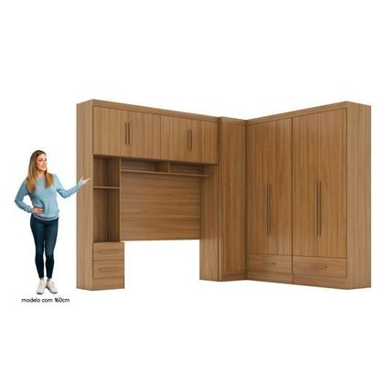 Imagem de Quarto Modulado Casal Completo 4 Peças 5 Portas 4 Gavetas com Maleiro Smart Plus