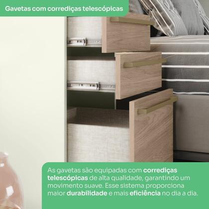 Imagem de Quarto Modulado Casal Completo 9 Portas 6 Gavetas Canto Oblíquo Seletto
