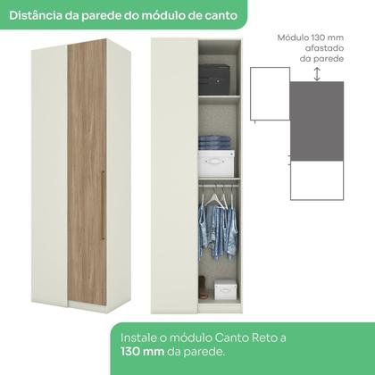 Imagem de Quarto Modulado Casal Completo 9 Portas 9 Gavetas Canto Reto Seletto