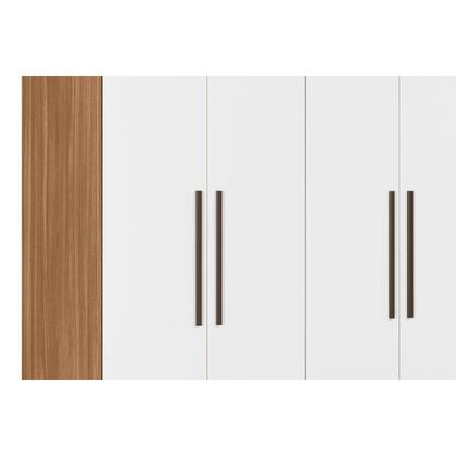 Imagem de Quarto Modulado Casal Irlanda 4 Peças (2 Armários + 2 Complementos) QCM165 Amendola/Branco - Demóbile