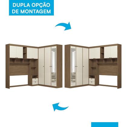 Imagem de Quarto Modulado Casal Lugano com Espelho - Santos Andirá