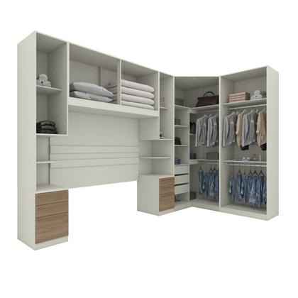 Imagem de Quarto Modulado Completo Casal 5 Peças 10 Portas 6 Gavetas Seletto