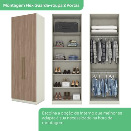 Imagem de Quarto Modulado Completo Casal 5 Peças 10 Portas 6 Gavetas Seletto
