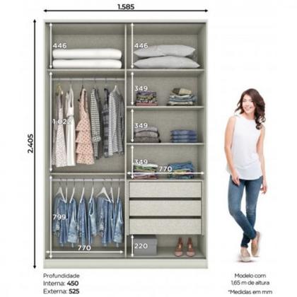 Imagem de Quarto Modulado Completo Henn Seletto 5 Peças 10 Portas 6 Gavetas