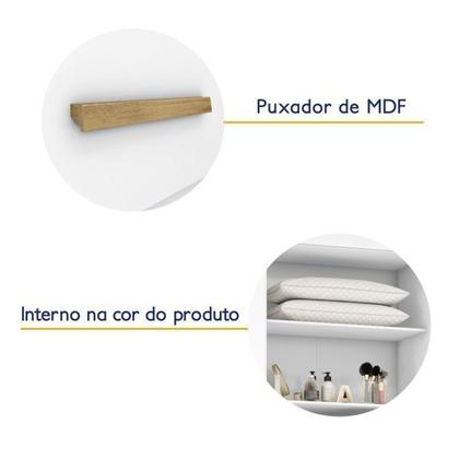 Imagem de Quarto Modulado De Canto 3 Peças 5 Portas 2 Gavetas com Espelhos Smart Plus