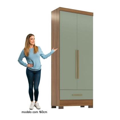 Imagem de Quarto Modulado de Canto 3 Peças 5 Portas 2 Gavetas Smart Plus Espresso Móveis