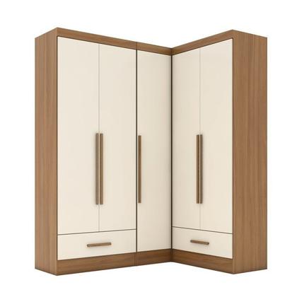 Imagem de Quarto Modulado de Canto 3 Peças 5 Portas 2 Gavetas Smart Plus