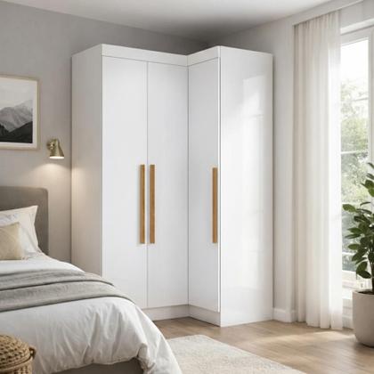 Imagem de Quarto Modulado de Canto Madrid com 3 Portas Maxel