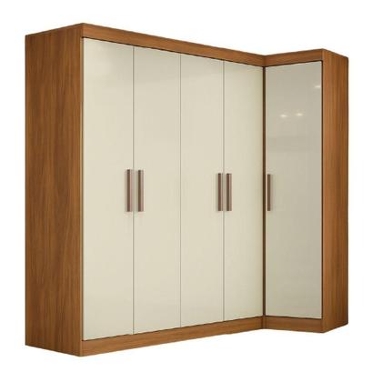 Imagem de Quarto Modulado De Canto Madrid Com 5 Portas E 2 Gavetas Maxel