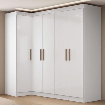Imagem de Quarto Modulado De Canto Madrid Com 5 Portas E 2 Gavetas Maxel