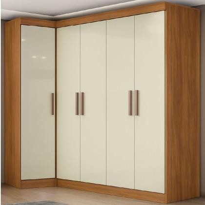 Imagem de Quarto Modulado de Canto Madrid com 5 Portas e 2 Gavetas Maxel
