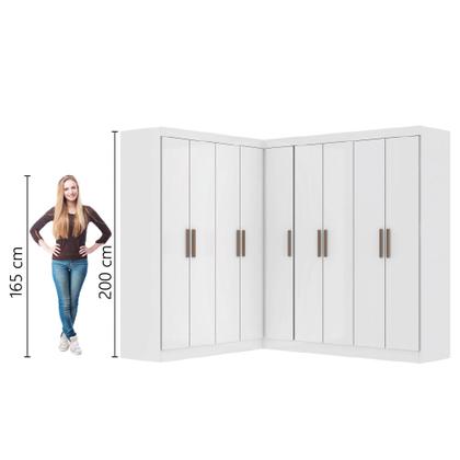 Imagem de Quarto Modulado de Canto Madrid com 9 Portas Maxel